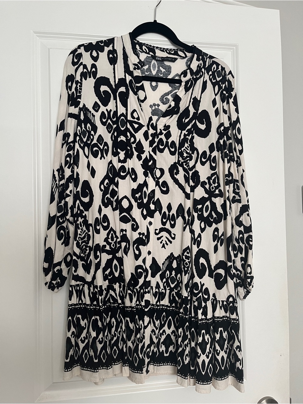 Zara Printed Mini Tunic Dress